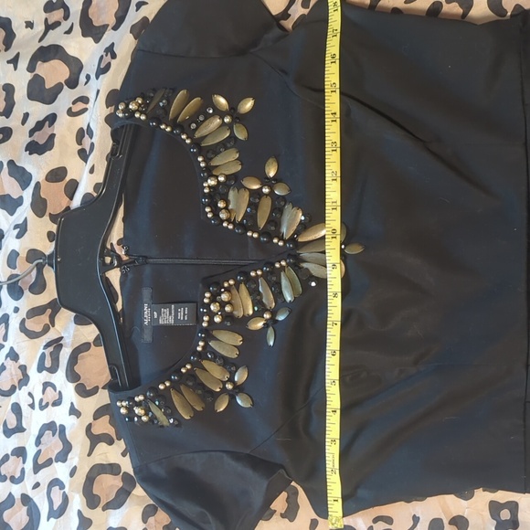 Alfani Petite A-Line Beaded Bodice Dress 10p - Picture 5 of 7